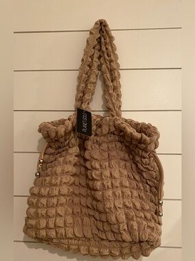 Planet Gold Tan bubble Shoulder Bag